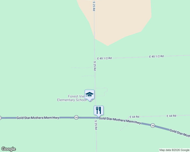 map of restaurants, bars, coffee shops, grocery stores, and more near 7642 South 25 Road in Boon