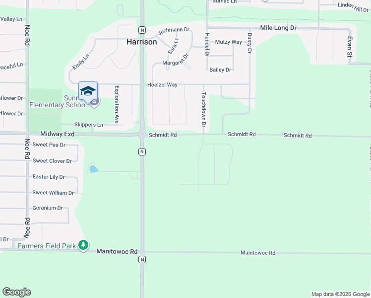 map of restaurants, bars, coffee shops, grocery stores, and more near N9266 County Road N in Appleton
