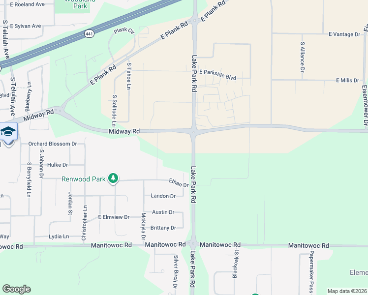 map of restaurants, bars, coffee shops, grocery stores, and more near N9216 Dylan Drive in Appleton