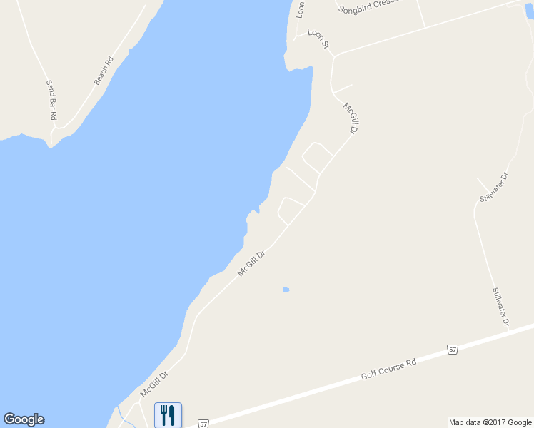 map of restaurants, bars, coffee shops, grocery stores, and more near 27 Cedar Crescent in Kawartha Lakes