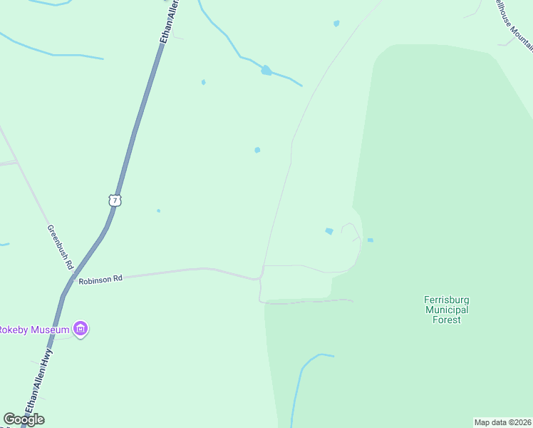 map of restaurants, bars, coffee shops, grocery stores, and more near 771 Robinson Road in Ferrisburgh