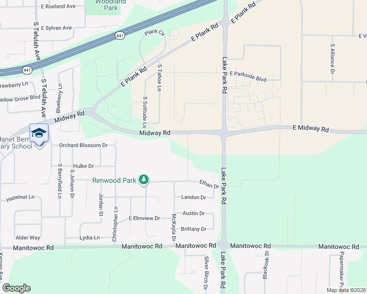 map of restaurants, bars, coffee shops, grocery stores, and more near W6548 Ethan Drive in Appleton