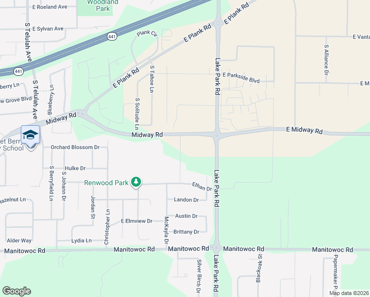 map of restaurants, bars, coffee shops, grocery stores, and more near W6548 Ethan Drive in Appleton