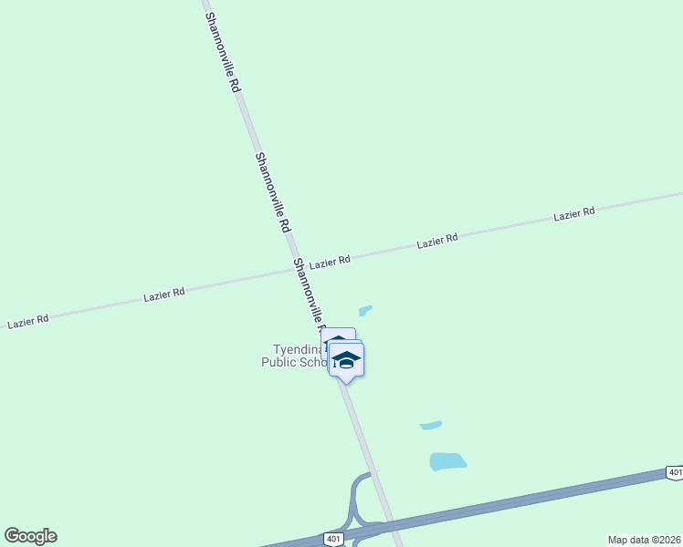 map of restaurants, bars, coffee shops, grocery stores, and more near 706 Shannonville Road in Shannonville