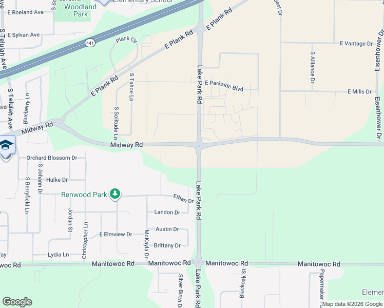 map of restaurants, bars, coffee shops, grocery stores, and more near N9303 County Road N in Appleton