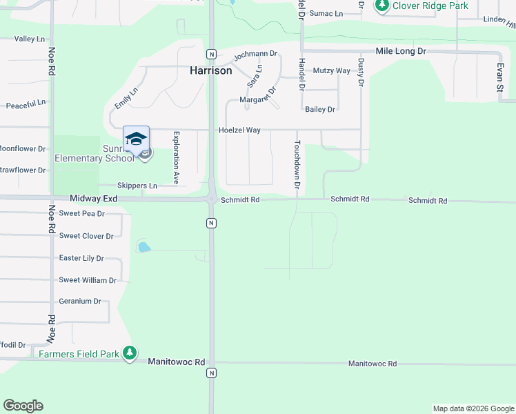 map of restaurants, bars, coffee shops, grocery stores, and more near W5621 Jones Way in Appleton