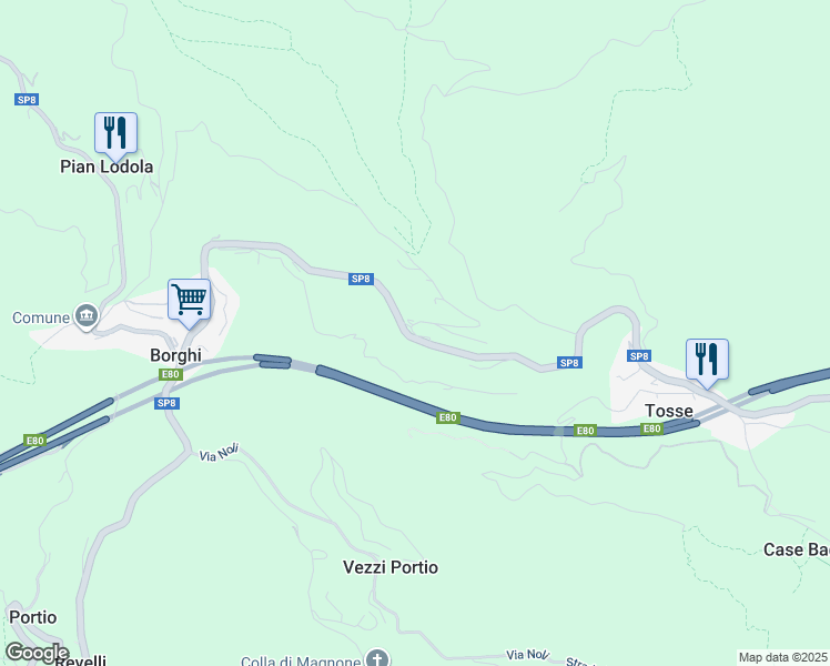map of restaurants, bars, coffee shops, grocery stores, and more near 3 Via Vilmar in Provincia di Savona