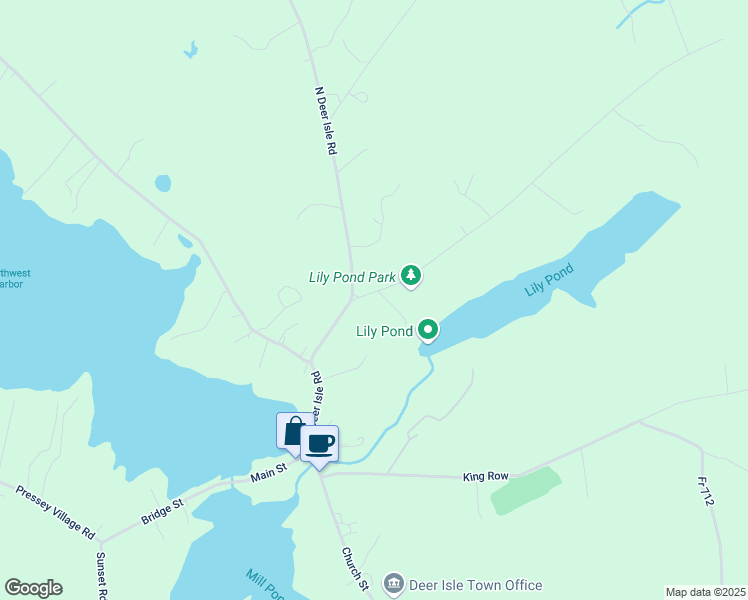 map of restaurants, bars, coffee shops, grocery stores, and more near 8 Quaco Road in Deer Isle