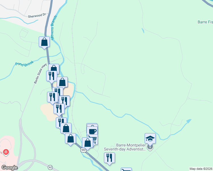 map of restaurants, bars, coffee shops, grocery stores, and more near 547 Partridge Farm Road in Berlin