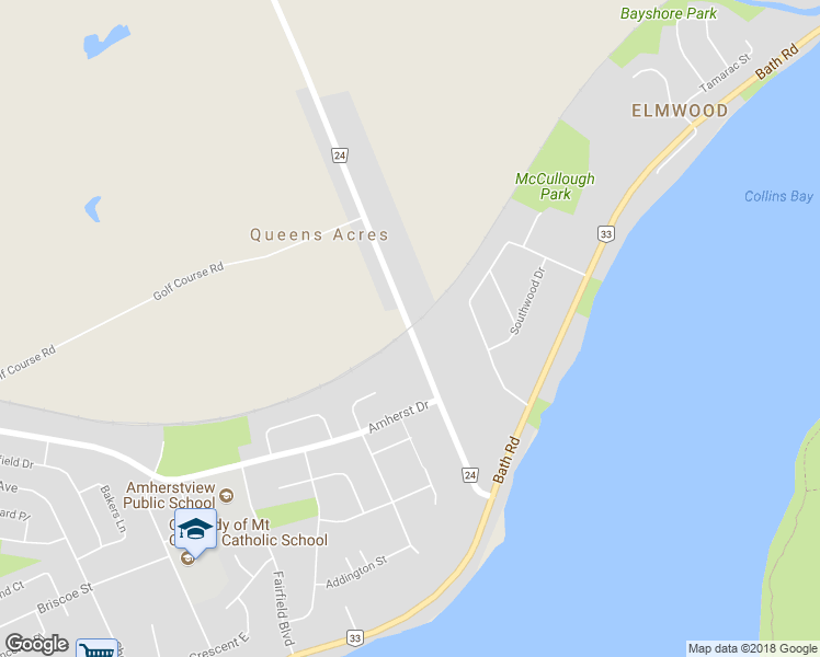 map of restaurants, bars, coffee shops, grocery stores, and more near 337 Kingston 24 in Kingston