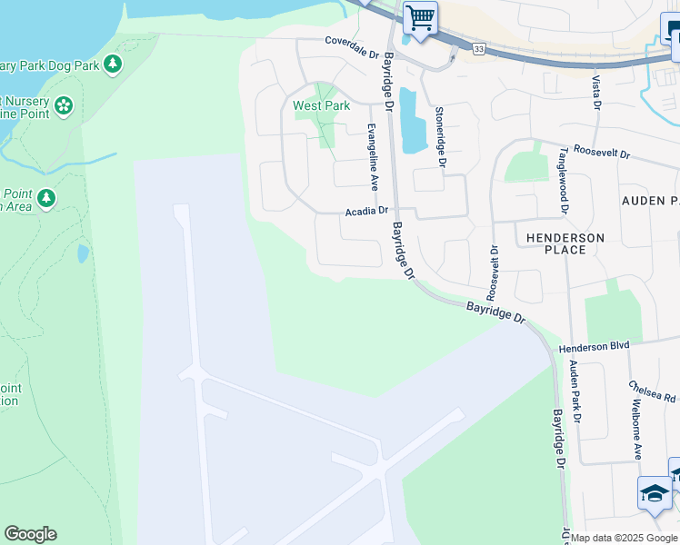 map of restaurants, bars, coffee shops, grocery stores, and more near 605 Barnsley Crescent in Kingston