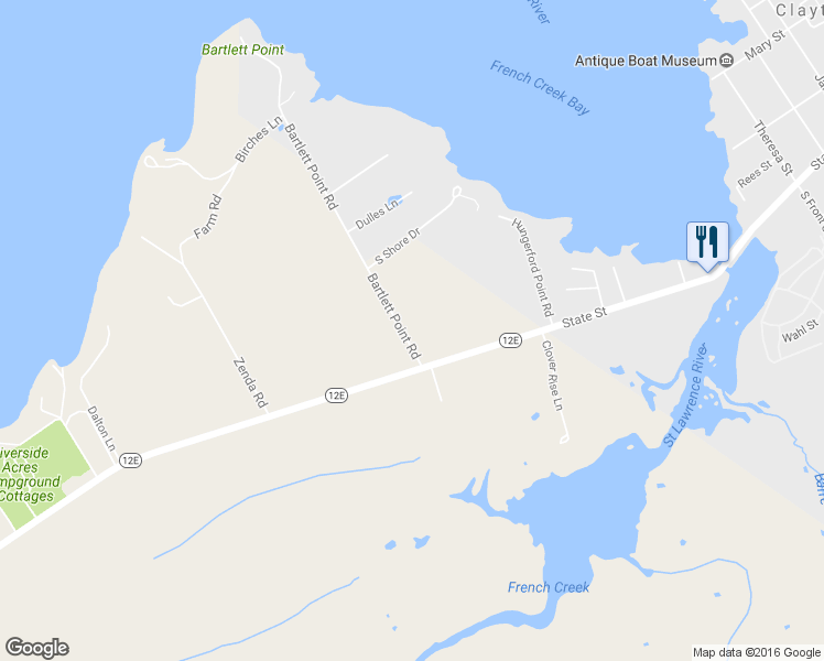 map of restaurants, bars, coffee shops, grocery stores, and more near 38856 Bartlett Point Rd in Clayton