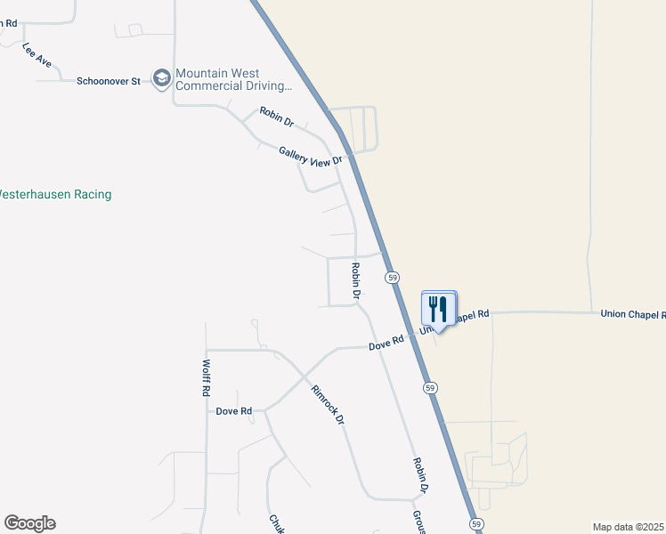 map of restaurants, bars, coffee shops, grocery stores, and more near 7003 Blacktooth Avenue in Gillette