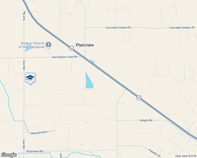 map of restaurants, bars, coffee shops, grocery stores, and more near 67167 U.S. 20 in Bend