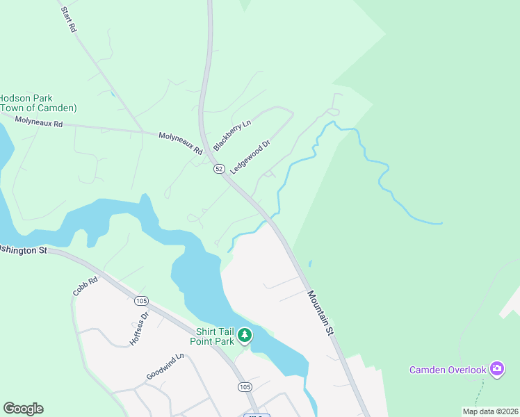 map of restaurants, bars, coffee shops, grocery stores, and more near 40 Bailey Brook Farm in Camden