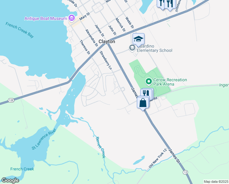 map of restaurants, bars, coffee shops, grocery stores, and more near 916 Strawberry Lane in Clayton