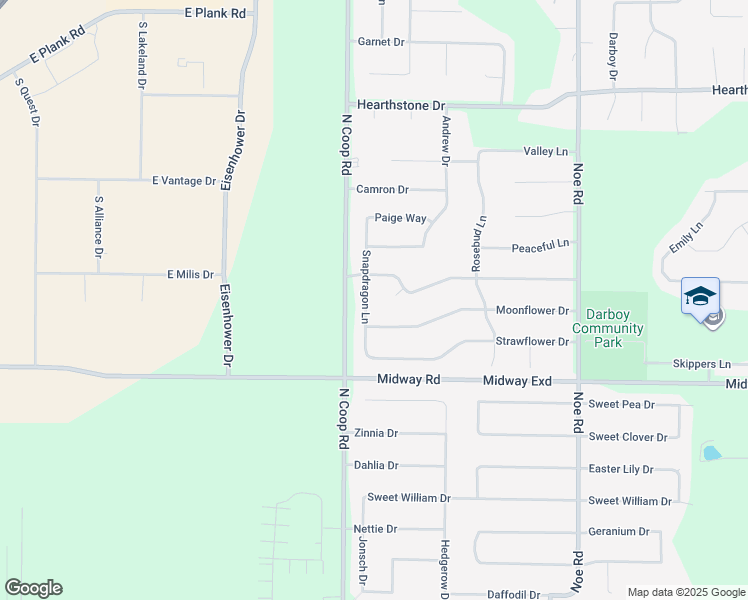 map of restaurants, bars, coffee shops, grocery stores, and more near N9349 Snapdragon Lane in Appleton
