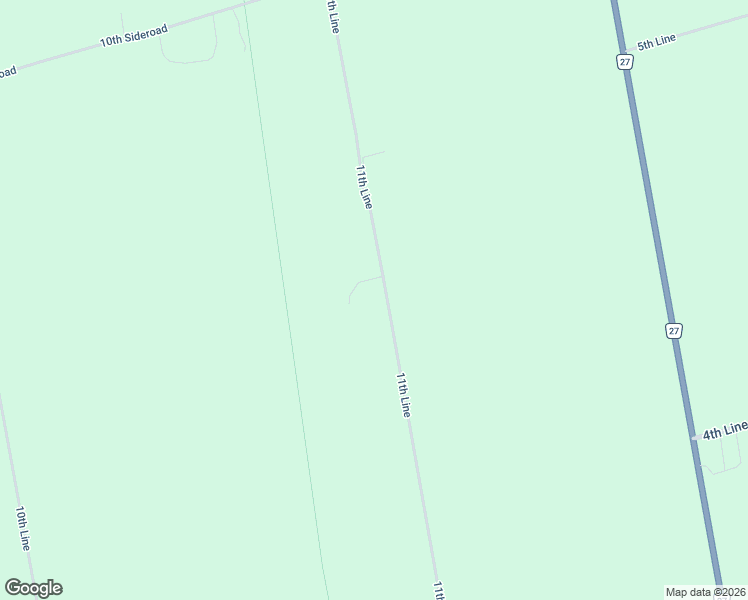 map of restaurants, bars, coffee shops, grocery stores, and more near 6022 11th Line in Essa