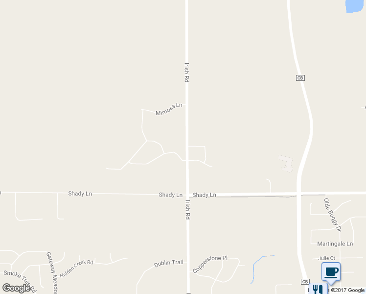 map of restaurants, bars, coffee shops, grocery stores, and more near 2130 Irish Road in Neenah