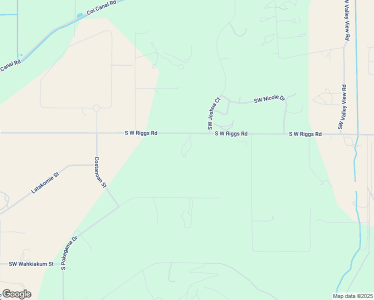 map of restaurants, bars, coffee shops, grocery stores, and more near 10948 South W Riggs Road in Powell Butte