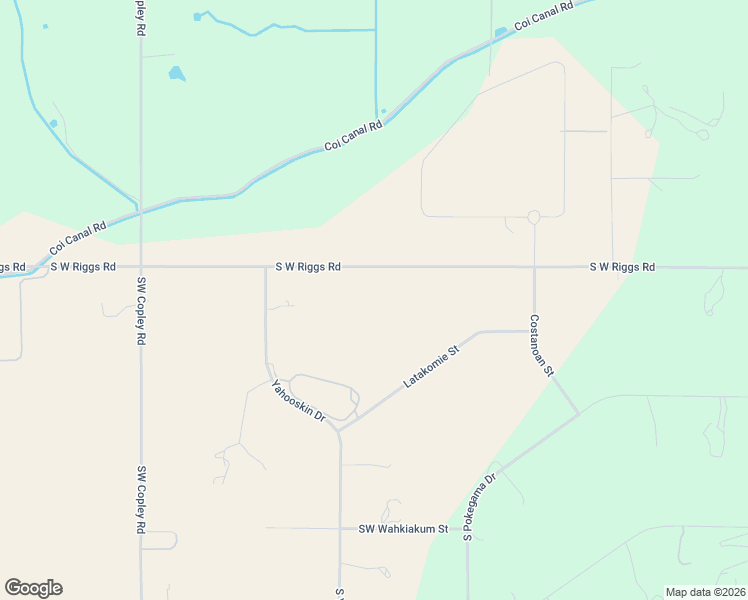 map of restaurants, bars, coffee shops, grocery stores, and more near 12110 South West Riggs Road in Powell Butte