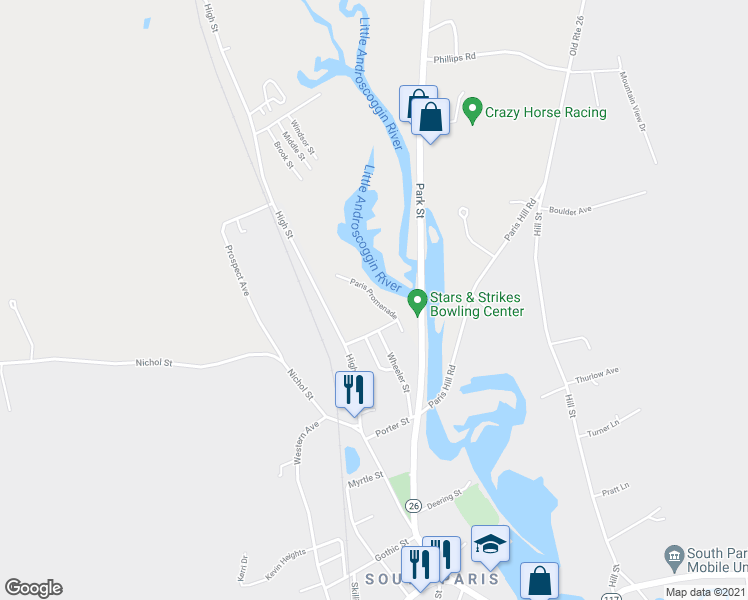 map of restaurants, bars, coffee shops, grocery stores, and more near Paris Promenade in Paris