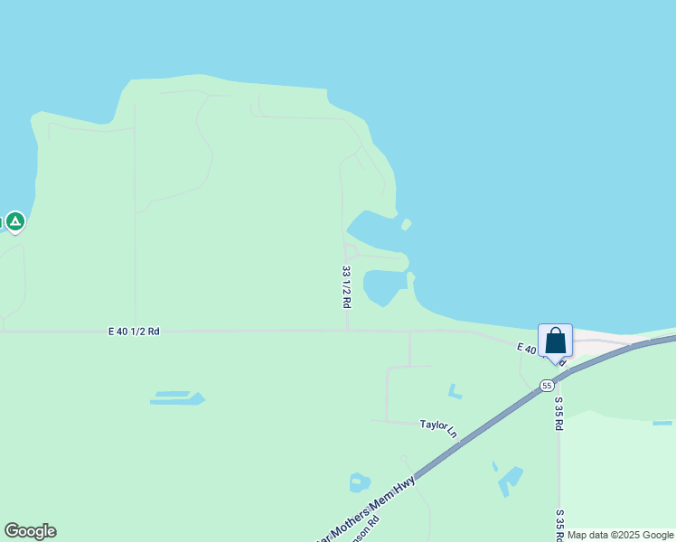 map of restaurants, bars, coffee shops, grocery stores, and more near 7436-7598 33 1/2 Road in Cadillac