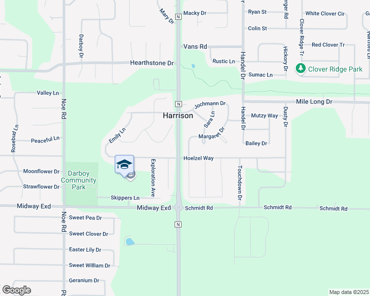 map of restaurants, bars, coffee shops, grocery stores, and more near N9405 Rosella Drive in Appleton