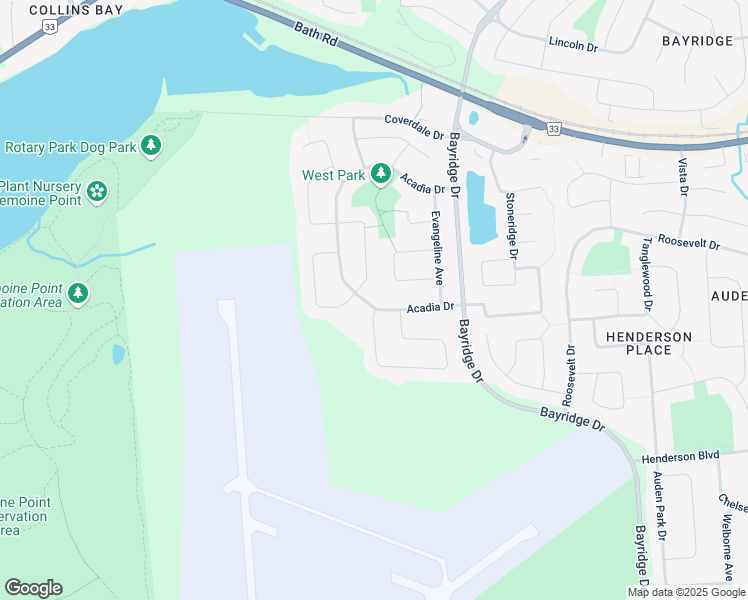 map of restaurants, bars, coffee shops, grocery stores, and more near 662 Barnsley Crescent in Kingston