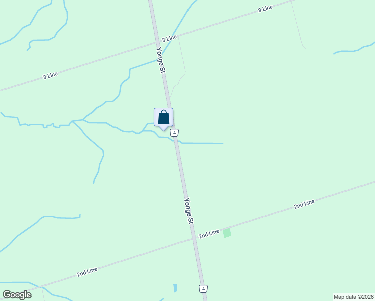 map of restaurants, bars, coffee shops, grocery stores, and more near 5837 Yonge Street in Innisfil