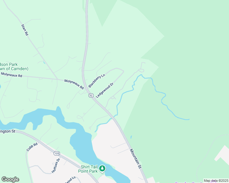 map of restaurants, bars, coffee shops, grocery stores, and more near 26 Tamarack Trail in Camden