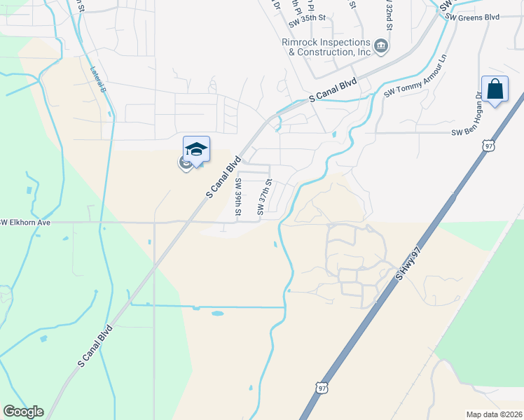 map of restaurants, bars, coffee shops, grocery stores, and more near 4561 Southwest 39th Street in Redmond