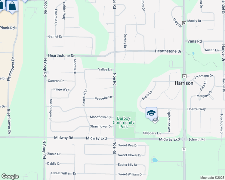 map of restaurants, bars, coffee shops, grocery stores, and more near W5907 Daisy Ct in Appleton