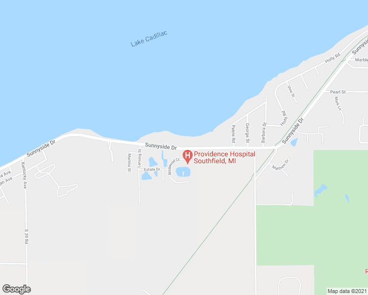 map of restaurants, bars, coffee shops, grocery stores, and more near 1023-1065 Sunnyside Dr in Cadillac