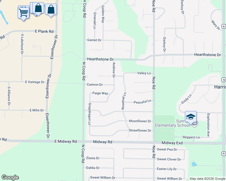 map of restaurants, bars, coffee shops, grocery stores, and more near N9428 Andrew Drive in Appleton