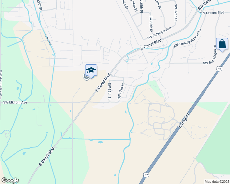 map of restaurants, bars, coffee shops, grocery stores, and more near 4633 Southwest 37th Street in Redmond