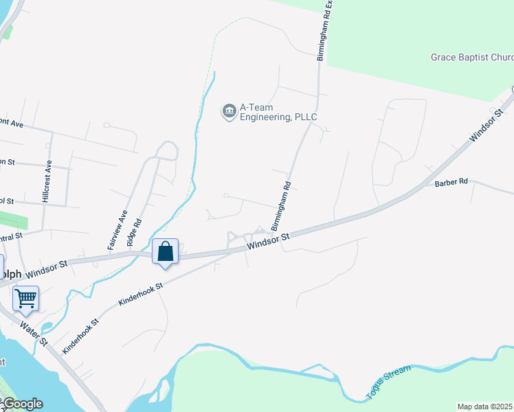 map of restaurants, bars, coffee shops, grocery stores, and more near 27 Brookview Drive in Randolph