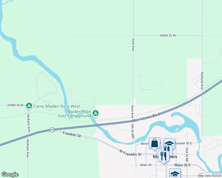 map of restaurants, bars, coffee shops, grocery stores, and more near in Morristown