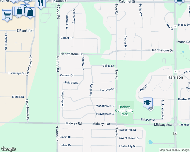 map of restaurants, bars, coffee shops, grocery stores, and more near W5960 Tranquil Way in Appleton