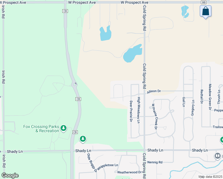 map of restaurants, bars, coffee shops, grocery stores, and more near 2323 Ladybird Drive in Neenah