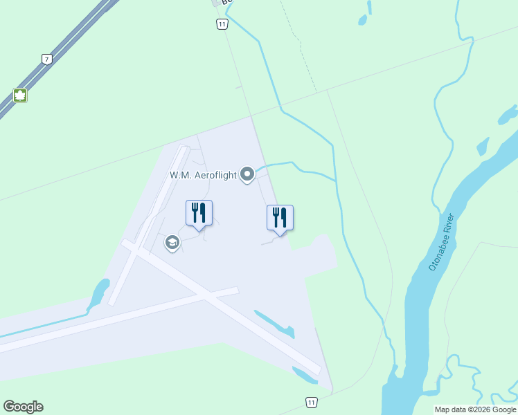 map of restaurants, bars, coffee shops, grocery stores, and more near 211a Airport Road in Peterborough