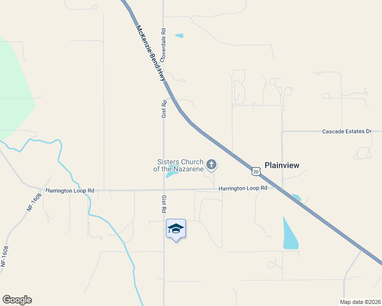 map of restaurants, bars, coffee shops, grocery stores, and more near 67276 Gist Road in Bend