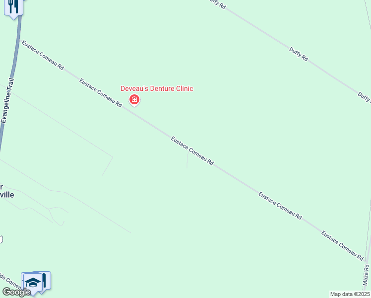 map of restaurants, bars, coffee shops, grocery stores, and more near 334 Eustace Comeau Road in Saulnierville