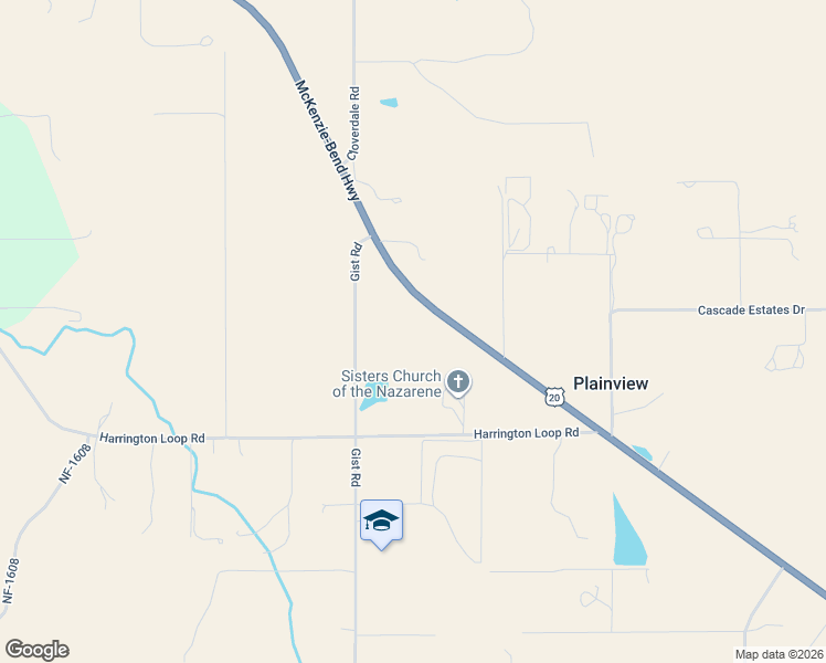 map of restaurants, bars, coffee shops, grocery stores, and more near 67276 Gist Road in Bend