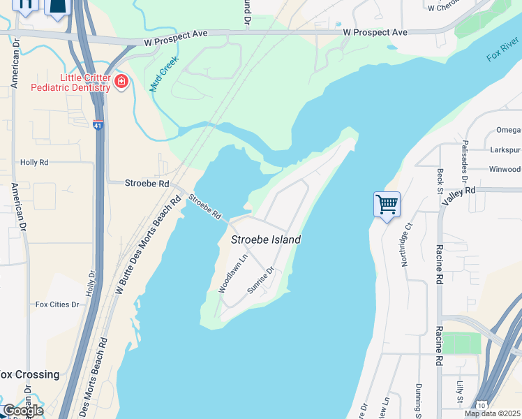 map of restaurants, bars, coffee shops, grocery stores, and more near 2310 Stroebe Island Dr in Appleton