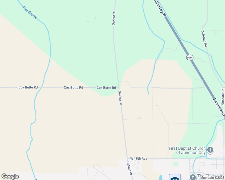 map of restaurants, bars, coffee shops, grocery stores, and more near 28624 Cox Butte Road in Junction City