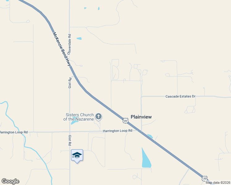 map of restaurants, bars, coffee shops, grocery stores, and more near 67292 Rabbit Brush Way in Bend