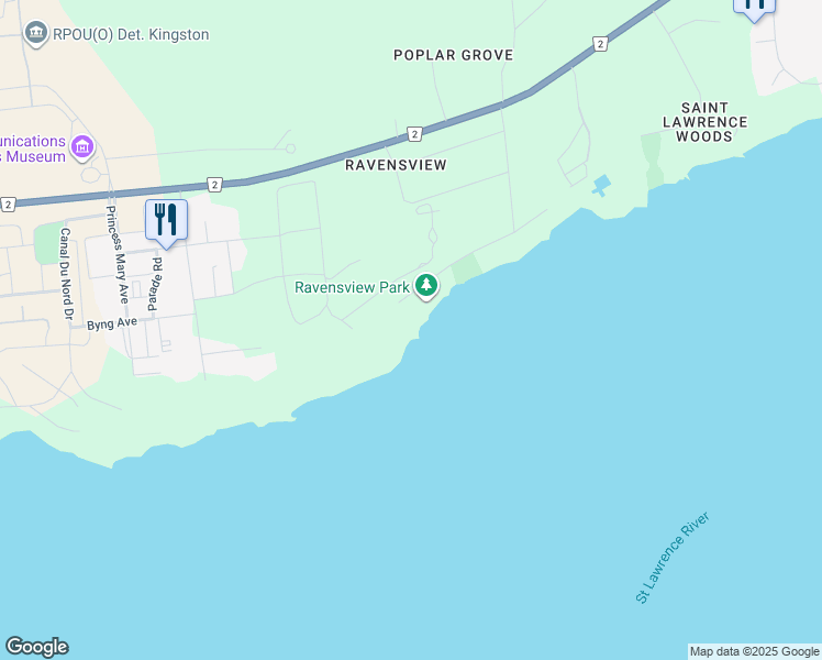 map of restaurants, bars, coffee shops, grocery stores, and more near 791 Lasalle Boulevard in Kingston