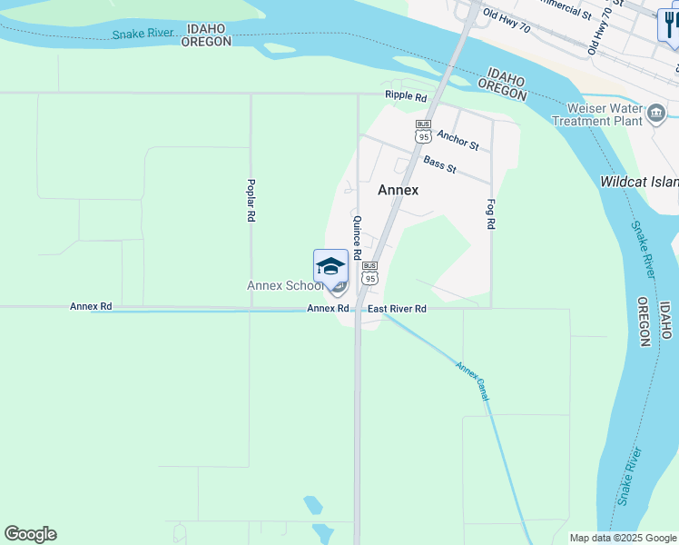 map of restaurants, bars, coffee shops, grocery stores, and more near 402 Annex Road in Ontario