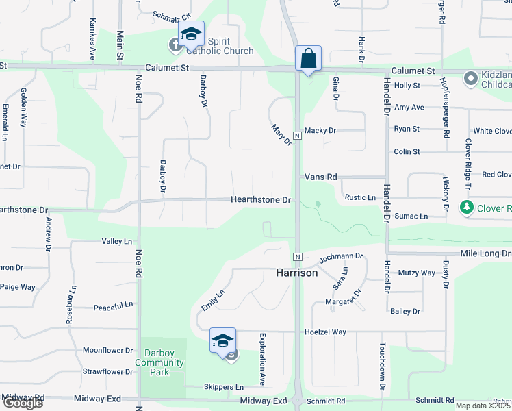 map of restaurants, bars, coffee shops, grocery stores, and more near 9555 Onyx Court in Appleton
